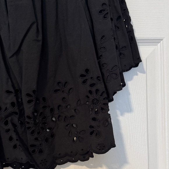 Madewell Black Eyelet Blouse Women Size L - Picture 5 of 8